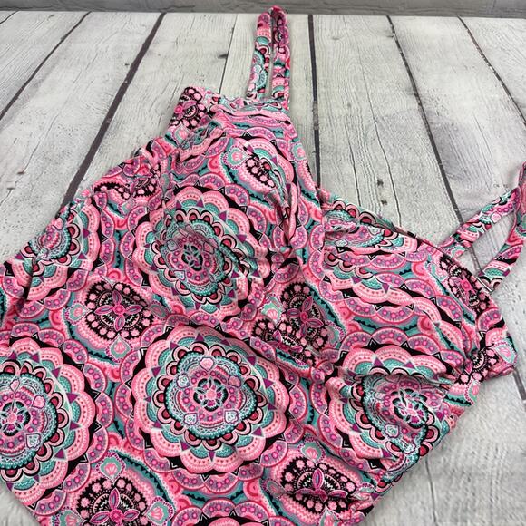 Catalina Women's‎ Size 2X Multicolored Tankini Tank Swim Top bathing suit - Picture 1 of 8